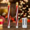 imageEldnacele Flameless Flickering Taper Candles with Remote and Timer Battery Operated Spiral Window Real Wax Candles Red LED Candlesticks for Dinner Home Indoor Holiday Decor2pcs D078H9752Candy Cane Stripe Candles