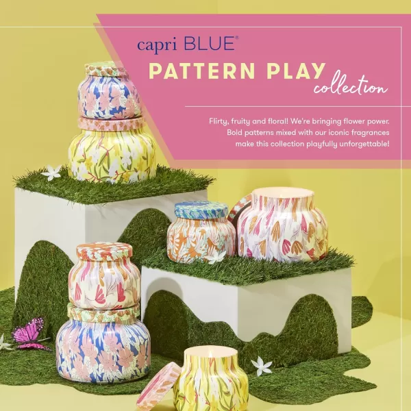 Capri Blue Aloha Orchid Pattern Play Petite Jar Candle  Luxury Soy Wax Blend Aloha Orchid Candle  LongBurning Cute Candle for Summer ampamp Fall Decor 8 oz