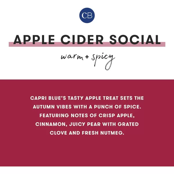 Capri Blue Apple Cider Social Scented Candles for Home  Glimmer Inverted Jar Candles  Long Lasting Candles  Soy Candles  Holiday Candles with Cranberry Red ampamp Gold Ombre Glass Candle Holder 10 oz