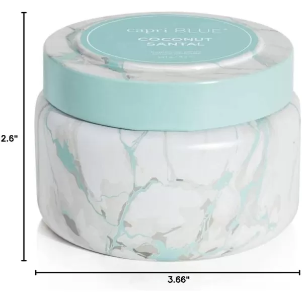Capri Blue Candles  Modern Marble Printed Travel Tin Jar Candles  Luxury Candles for Home Scented  Soy Candle Blend  Long Lasting Candles  Cute Candles  Havana Vanilla Scented Candles 85 ozCoconut Santal