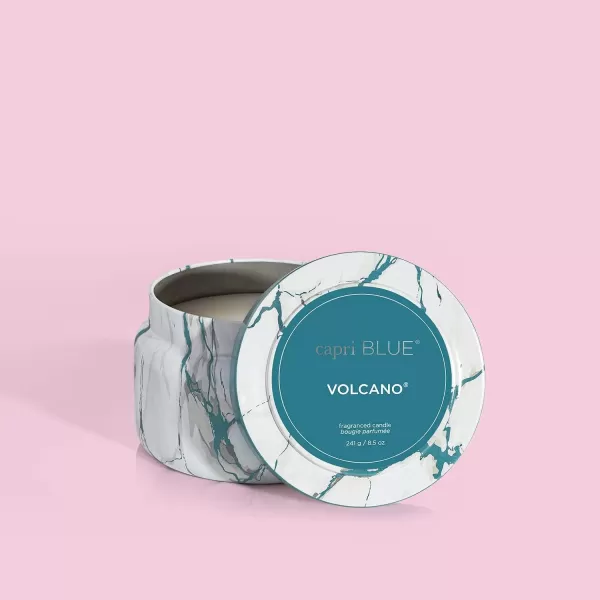 Capri Blue Candles  Modern Marble Printed Travel Tin Jar Candles  Luxury Candles for Home Scented  Soy Candle Blend  Long Lasting Candles  Cute Candles  Havana Vanilla Scented Candles 85 ozVolcano