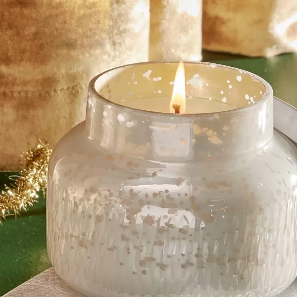 Capri Blue Chestnut Embers Candle  Holiday Mercury Signature Jar Candle  Fall Scented Candles for Home  Luxury Candles  Soy Candle Blend  Mercury Pearl Glass Candle Holder 19 ozChestnut Embers