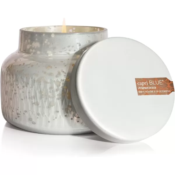 Capri Blue Chestnut Embers Candle  Holiday Mercury Signature Jar Candle  Fall Scented Candles for Home  Luxury Candles  Soy Candle Blend  Mercury Pearl Glass Candle Holder 19 ozPumpkin Dulce