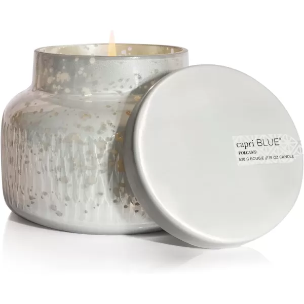 Capri Blue Chestnut Embers Candle  Holiday Mercury Signature Jar Candle  Fall Scented Candles for Home  Luxury Candles  Soy Candle Blend  Mercury Pearl Glass Candle Holder 19 ozVolcano
