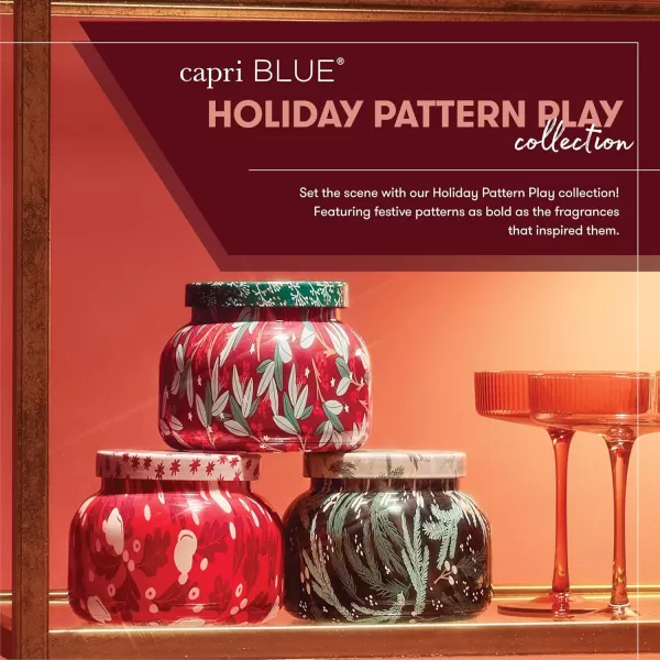 Capri Blue Crystal Pine Scented Candle  Pattern Play Signature Holiday Candle  Luxury Soy Wax Blend Candle  Long Lasting Candles  Large Candle with Up to 85 Hours of Burn Time 19 ozApple Cider Social