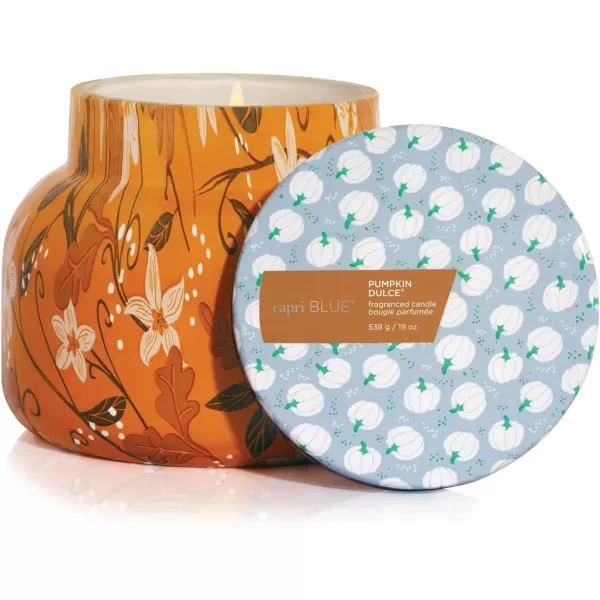 Capri Blue Crystal Pine Scented Candle  Pattern Play Signature Holiday Candle  Luxury Soy Wax Blend Candle  Long Lasting Candles  Large Candle with Up to 85 Hours of Burn Time 19 ozPumpkin Dulce