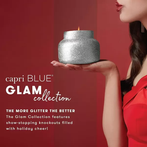 Capri Blue Glam Petite Candle  8 Oz  VolcanoTinsel  Spice