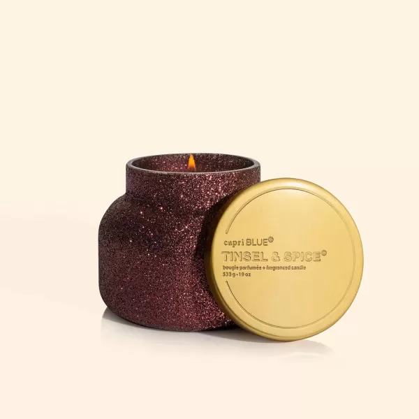 Capri Blue Glam Petite Candle  8 Oz  VolcanoTinsel  Spice