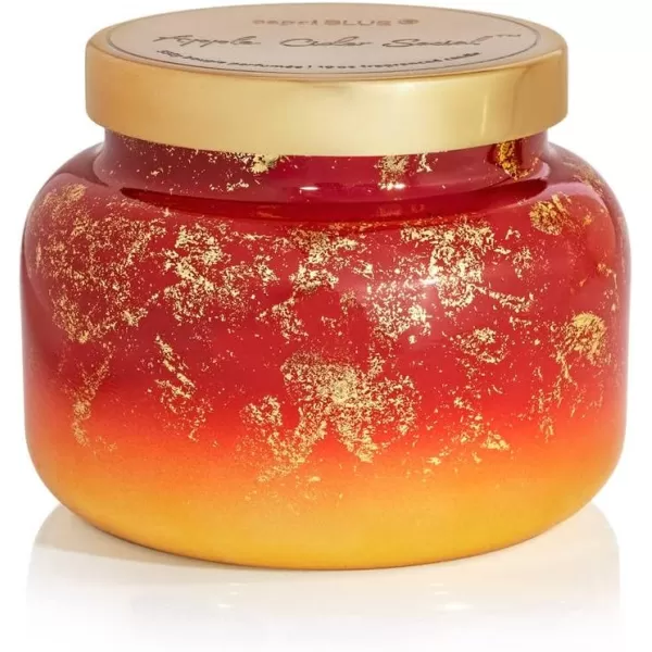Capri Blue Glimmer Oversized Jar Candle  Pumpkin Dulce Scented Candle with Ombre Glass Candle Holder  Luxury Aromatherapy Candle  Cider and Gold 28 ozApple Cider Social