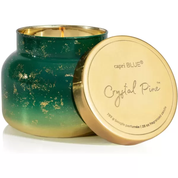Capri Blue Glimmer Oversized Jar Candle  Pumpkin Dulce Scented Candle with Ombre Glass Candle Holder  Luxury Aromatherapy Candle  Cider and Gold 28 ozCRYSTAL PINE