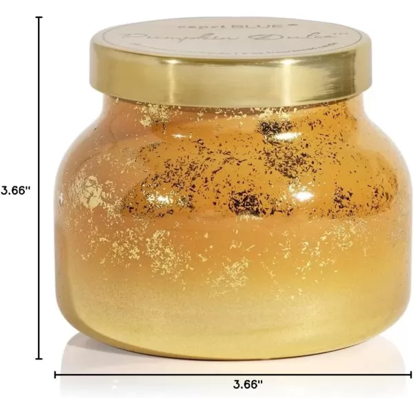 Capri Blue Glimmer Oversized Jar Candle  Pumpkin Dulce Scented Candle with Ombre Glass Candle Holder  Luxury Aromatherapy Candle  Cider and Gold 28 ozPUMPKIN DULCE