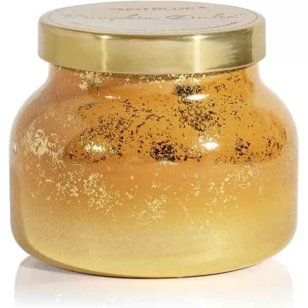 Capri Blue Glimmer Oversized Jar Candle  Pumpkin Dulce Scented Candle with Ombre Glass Candle Holder  Luxury Aromatherapy Candle  Cider and Gold 28 ozPUMPKIN DULCE