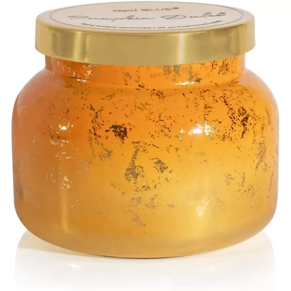 Capri Blue Glimmer Oversized Jar Candle  Pumpkin Dulce Scented Candle with Ombre Glass Candle Holder  Luxury Aromatherapy Candle  Cider and Gold 28 ozPUMPKIN DULCE