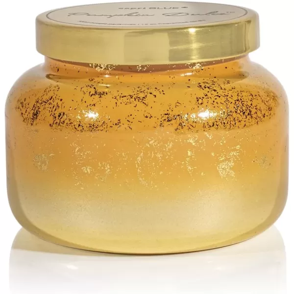 Capri Blue Glimmer Oversized Jar Candle  Pumpkin Dulce Scented Candle with Ombre Glass Candle Holder  Luxury Aromatherapy Candle  Cider and Gold 28 ozPUMPKIN DULCE