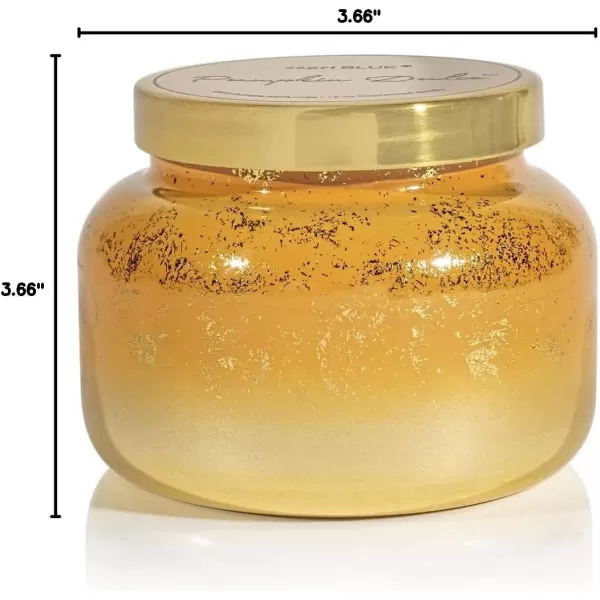 Capri Blue Glimmer Oversized Jar Candle  Pumpkin Dulce Scented Candle with Ombre Glass Candle Holder  Luxury Aromatherapy Candle  Cider and Gold 28 ozPUMPKIN DULCE