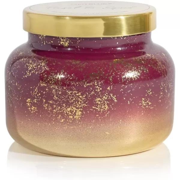 Capri Blue Glimmer Oversized Jar Candle  Pumpkin Dulce Scented Candle with Ombre Glass Candle Holder  Luxury Aromatherapy Candle  Cider and Gold 28 ozTINSEL  SPICE
