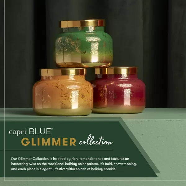 Capri Blue Glimmer Oversized Jar Candle  Pumpkin Dulce Scented Candle with Ombre Glass Candle Holder  Luxury Aromatherapy Candle  Cider and Gold 28 ozVolcano