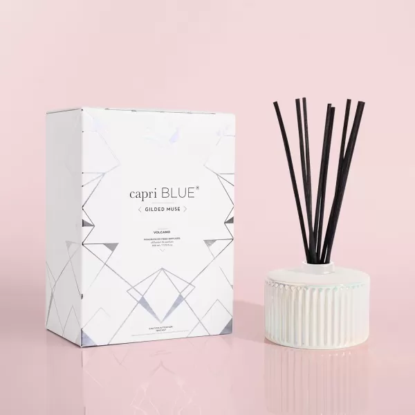 Capri Blue Muse Reed Oil Diffuser  Comes with Diffuser Sticks Oil and Glass Bottle  Aromatherapy Diffuser  78 Fl Oz  Volcano