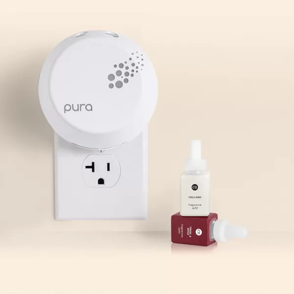 Capri Blue Tinsel ampamp Spice Pura Smart Home Plugin Diffuser Kit  1 Pura V3 Aromatherapy Diffuser  1 Capri Blue Volcano and 1 Tinsel ampamp Spice Pura Fragrance Refill Vials  Fragrance Diffusers for HomeVolcano  Tinsel  Spice