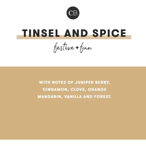 Capri Blue Tinsel ampamp Spice Scented Candles for Home  Glimmer Inverted Jar Candles  Long Lasting Candles  Soy Candles  Holiday Candles with Mulberry ampamp Gold Ombre Glass Candle Holder 10 oz