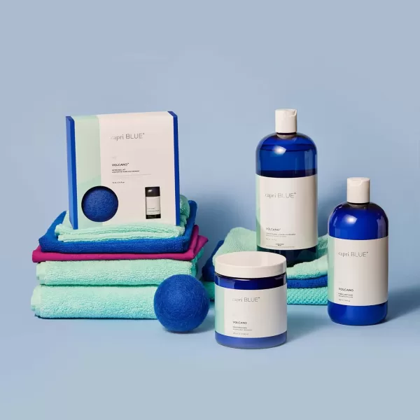 Capri Blue Volcano Dryer Ball Kit  includes 3 100 Wool Dryer Balls 1 Volcano Laundry Fragrance Oil  Reusable Dryer Balls Eliminate Wrinkles Static ampamp Lint  Cruelty Free ampamp NonToxic Laundry BallsLaundry Fragrance Oil