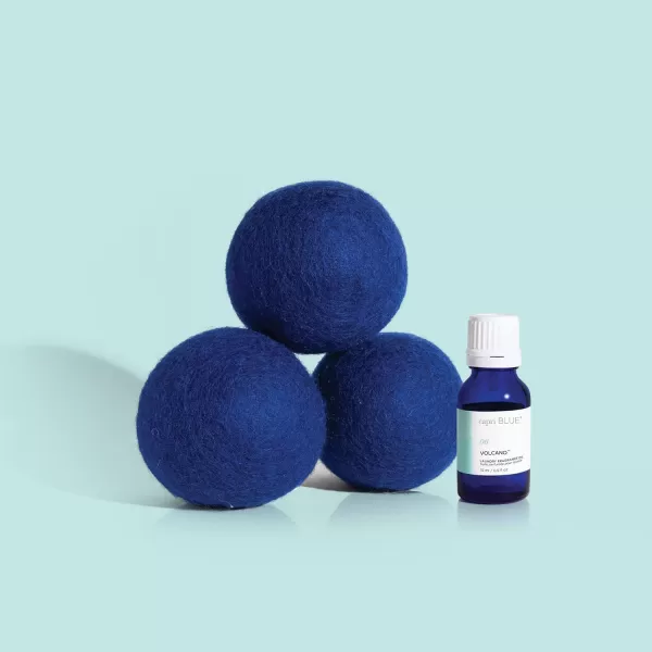 Capri Blue Volcano Dryer Ball Kit  includes 3 100 Wool Dryer Balls 1 Volcano Laundry Fragrance Oil  Reusable Dryer Balls Eliminate Wrinkles Static ampamp Lint  Cruelty Free ampamp NonToxic Laundry BallsDryer Ball Kit