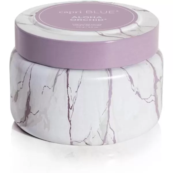 Capri Blue Candles  Modern Marble Printed Travel Tin Jar Candles  Luxury Candles for Home Scented  Soy Candle Blend  Long Lasting Candles  Cute Candles  Havana Vanilla Scented Candles 85 ozAloha Orchid