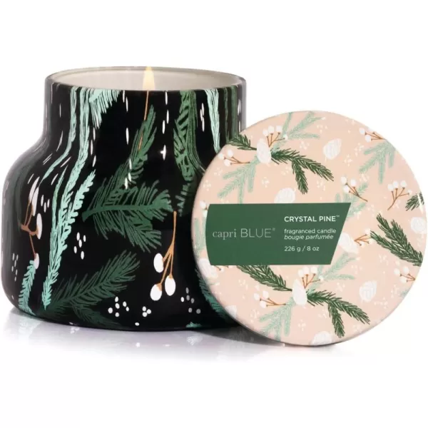 Capri Blue Crystal Pine Scented Candle  Pattern Play Signature Holiday Candle  Luxury Soy Wax Blend Candle  Long Lasting Candles  Large Candle with Up to 85 Hours of Burn Time 19 ozCrystal Pine