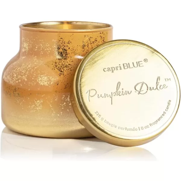 Capri Blue Glimmer Oversized Jar Candle  Pumpkin Dulce Scented Candle with Ombre Glass Candle Holder  Luxury Aromatherapy Candle  Cider and Gold 28 ozPUMPKIN DULCE