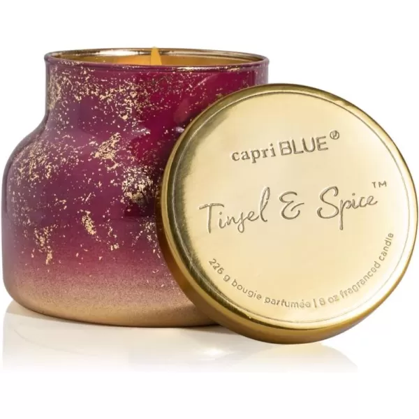 Capri Blue Glimmer Oversized Jar Candle  Pumpkin Dulce Scented Candle with Ombre Glass Candle Holder  Luxury Aromatherapy Candle  Cider and Gold 28 ozTINSEL  SPICE