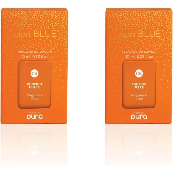 Capri Blue Pumpkin Dulce Pura Smart Home Plugin Diffuser Refills  Pura Diffuser with Refills Pumpkin Ginger ampamp Vanilla Scents  LongLasting Aromatherapy Diffuser RefillsPack of 2Pumpkin Dulce