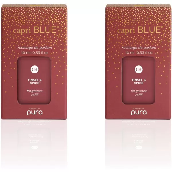 Capri Blue Pumpkin Dulce Pura Smart Home Plugin Diffuser Refills  Pura Diffuser with Refills Pumpkin Ginger ampamp Vanilla Scents  LongLasting Aromatherapy Diffuser RefillsPack of 2Tinsel  Spice
