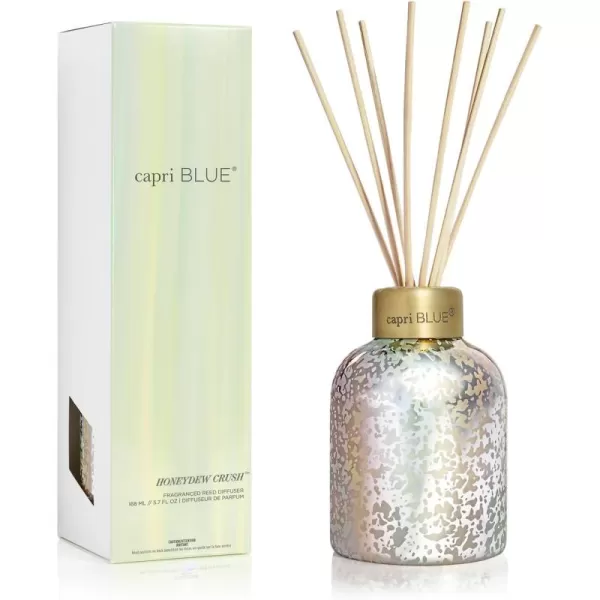 Capri Blue Reed Diffuser  Comes with Aloha Orchid Scented Diffuser Oil Diffuser Sticks and Mercury Iridescent Glass Bottle  Aromatherapy Diffuser 57 fl ozHoneydew Crush