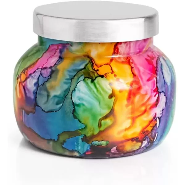 Capri Blue Volcano Candle  Rainbow Watercolor Petite Glass Jar Candle  Luxury Aromatherapy Candle  Tropical Fruits ampamp Sugared Citrus Candle 8 OzVolcano