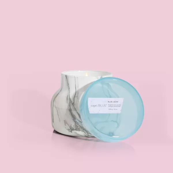 Capri Blue Candles  Modern Marble Jar Candles  Luxury Candles for Home Scented  Soy Candle Blend  Long Lasting Candles  Cute Candles  Pineapple Flower Scented Candles 19 ozBlue Jean