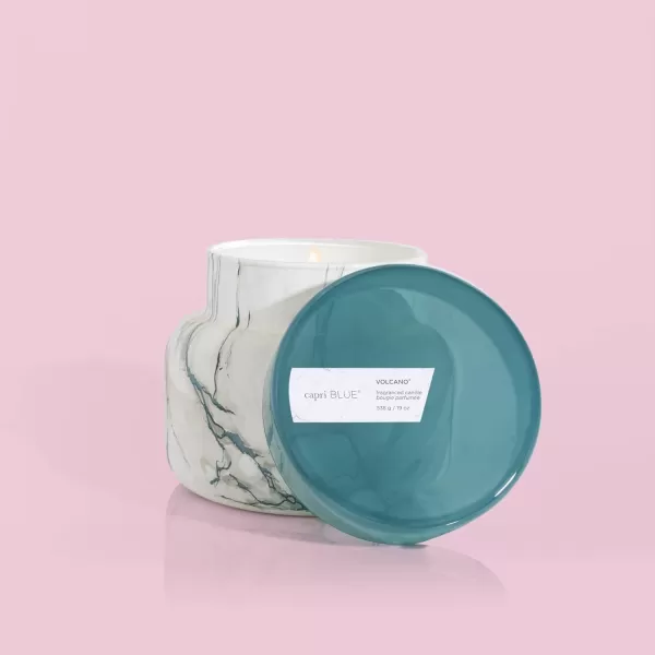 Capri Blue Candles  Modern Marble Jar Candles  Luxury Candles for Home Scented  Soy Candle Blend  Long Lasting Candles  Cute Candles  Pineapple Flower Scented Candles 19 ozVolcano