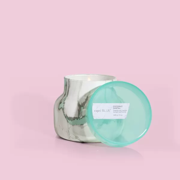Capri Blue Candles  Modern Marble Jar Candles  Luxury Candles for Home Scented  Soy Candle Blend  Long Lasting Candles  Cute Candles  Pineapple Flower Scented Candles 19 ozCoconut Santal
