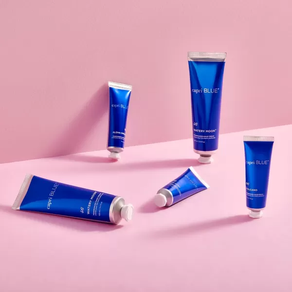 Capri Blue Hand Cream for Dry Cracked Hands  Blue Jean Moisturizing Jojoba Oil ampamp Shea Butter Lotion  Dry Hand Cream Travel Size Tube  Paraben Sulfate CrueltyFree Vegan Lotion 34 Oz