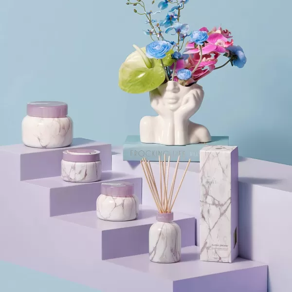 Capri Blue Reed Diffuser Set  Includes Modern Marble Oil Diffuser Diffuser Sticks ampamp Aroma Diffuser Oil  Air Freshener  Diffusers for Home Decor  Honeydew Crush Diffuser Scents 57 fl ozAloha Orchid