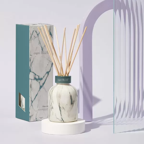 Capri Blue Reed Diffuser Set  Includes Modern Marble Oil Diffuser Diffuser Sticks ampamp Aroma Diffuser Oil  Air Freshener  Diffusers for Home Decor  Honeydew Crush Diffuser Scents 57 fl ozVolcano