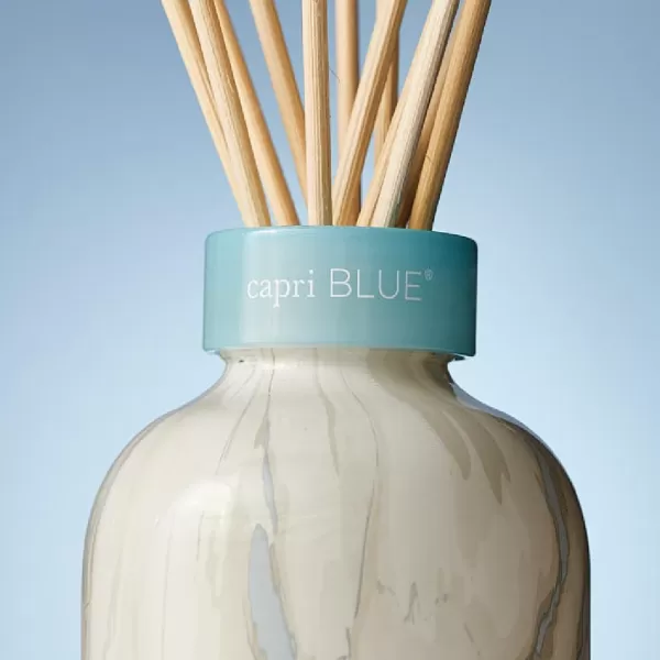 Capri Blue Reed Diffuser Set  Includes Modern Marble Oil Diffuser Diffuser Sticks ampamp Aroma Diffuser Oil  Air Freshener  Diffusers for Home Decor  Honeydew Crush Diffuser Scents 57 fl ozBlue Jean