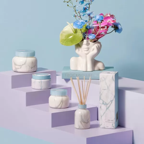 Capri Blue Reed Diffuser Set  Includes Modern Marble Oil Diffuser Diffuser Sticks ampamp Aroma Diffuser Oil  Air Freshener  Diffusers for Home Decor  Honeydew Crush Diffuser Scents 57 fl ozBlue Jean