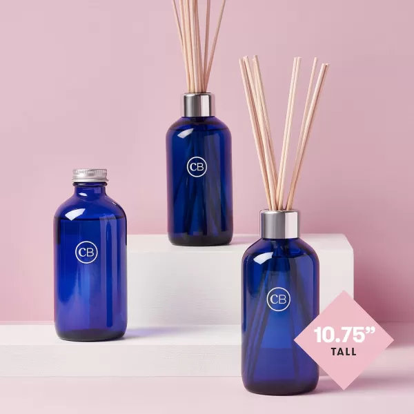 Capri Blue Reed Oil Diffuser  Volcano  Comes with Diffuser Sticks Oil and Glass Bottle  Aromatherapy Diffuser  8 Fl Oz  Navy BlueBlue Jean Cobalt Blue
