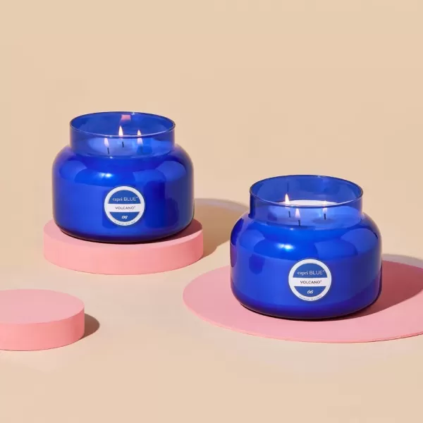 Capri Blue Volcano Scented Candles  Luxury Candles for Home Scented with Tropical Fruit ampamp Sugared Citrus  Soy Candle Wax Blend  Tropical Candle  Jar Candles  Blue Candle 19 ozBlue