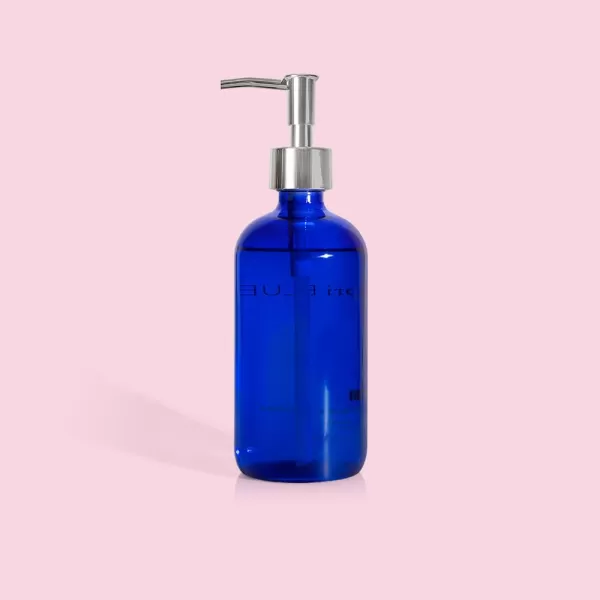 Capri Blue Watery Moon Large Moisturizing Hand Wash Soap  Refillable Liquid Hand Soap Pump Bottle Glass  Vegan Formula  No Added Gluten Parabens or Sulfates 15 fl oz