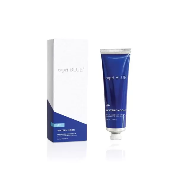 Capri Blue Hand Cream for Dry Cracked Hands  Volcano Moisturizing Jojoba Oil ampamp Shea Butter Lotion  Dry Hand Cream Travel Size Tube  Paraben Sulfate CrueltyFree Vegan Lotion 34 OzWatery Moon