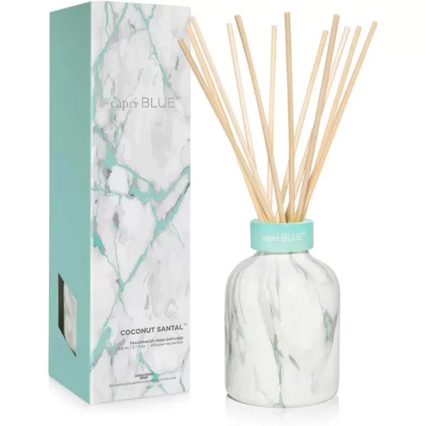 Capri Blue Reed Diffuser Set  Includes Modern Marble Oil Diffuser Diffuser Sticks ampamp Aroma Diffuser Oil  Air Freshener  Diffusers for Home Decor  Honeydew Crush Diffuser Scents 57 fl ozCoconut Santal