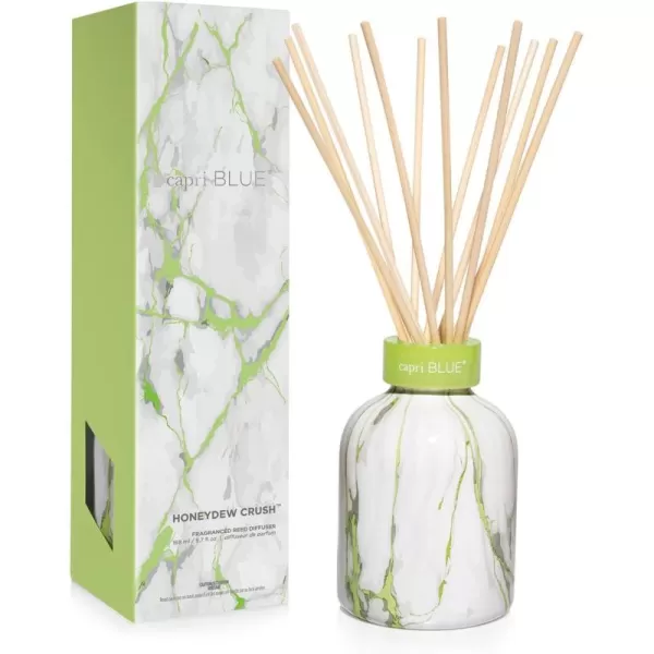 Capri Blue Reed Diffuser Set  Includes Modern Marble Oil Diffuser Diffuser Sticks ampamp Aroma Diffuser Oil  Air Freshener  Diffusers for Home Decor  Honeydew Crush Diffuser Scents 57 fl ozHoneydew Crush