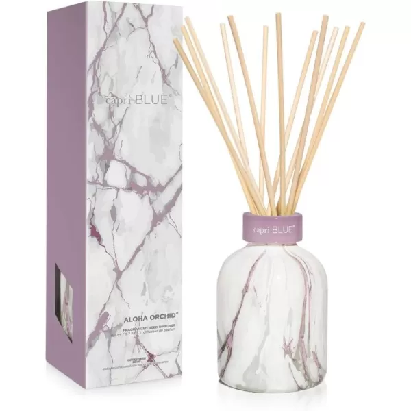 Capri Blue Reed Diffuser Set  Includes Modern Marble Oil Diffuser Diffuser Sticks ampamp Aroma Diffuser Oil  Air Freshener  Diffusers for Home Decor  Honeydew Crush Diffuser Scents 57 fl ozAloha Orchid