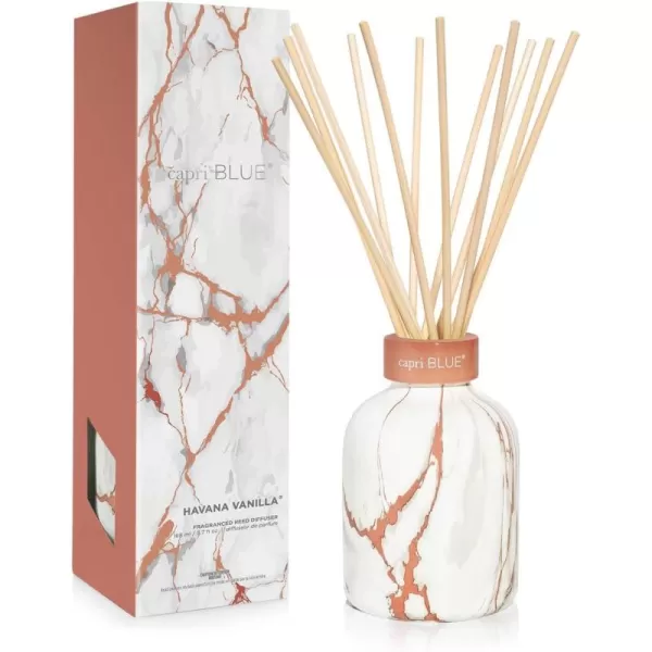 Capri Blue Reed Diffuser Set  Includes Modern Marble Oil Diffuser Diffuser Sticks ampamp Aroma Diffuser Oil  Air Freshener  Diffusers for Home Decor  Honeydew Crush Diffuser Scents 57 fl ozHavana Vanilla